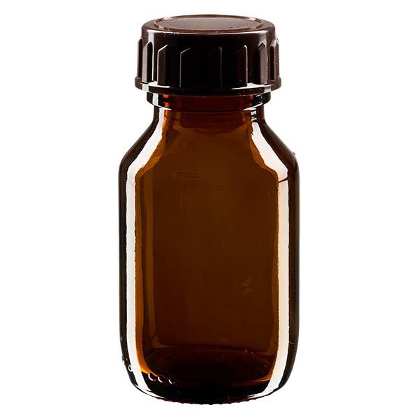 50ml Medizinflasche braun, mit Verschluss braun ApoGlas 50ml Medizinflasche braun, mit Verschluss braun ApoGlas