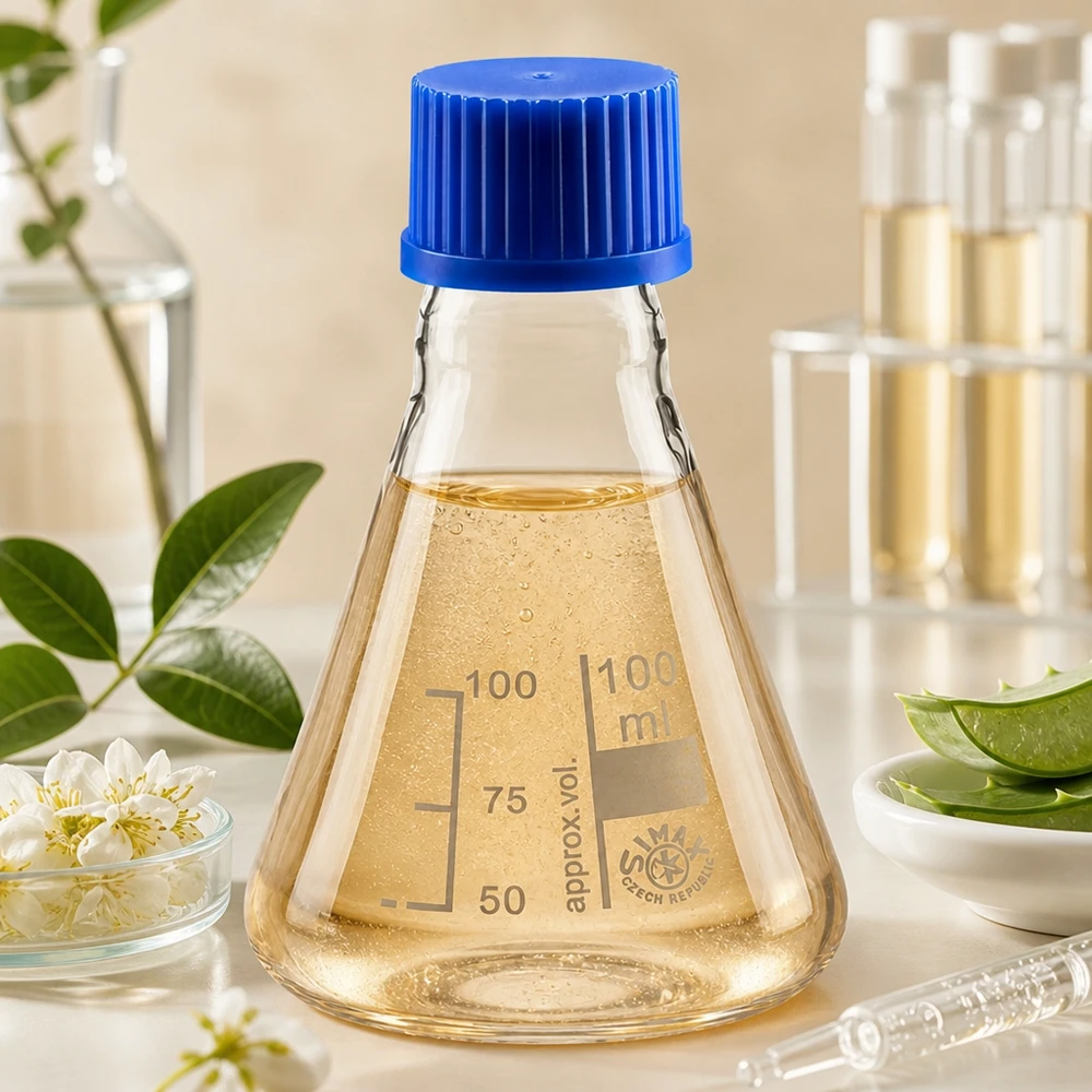 Erlenmeyerkolben 100ml mit Schraubkappe Glaskolben 100ml mit blauer Kappe perfekt für Mischungen und Reaktionen im Labor