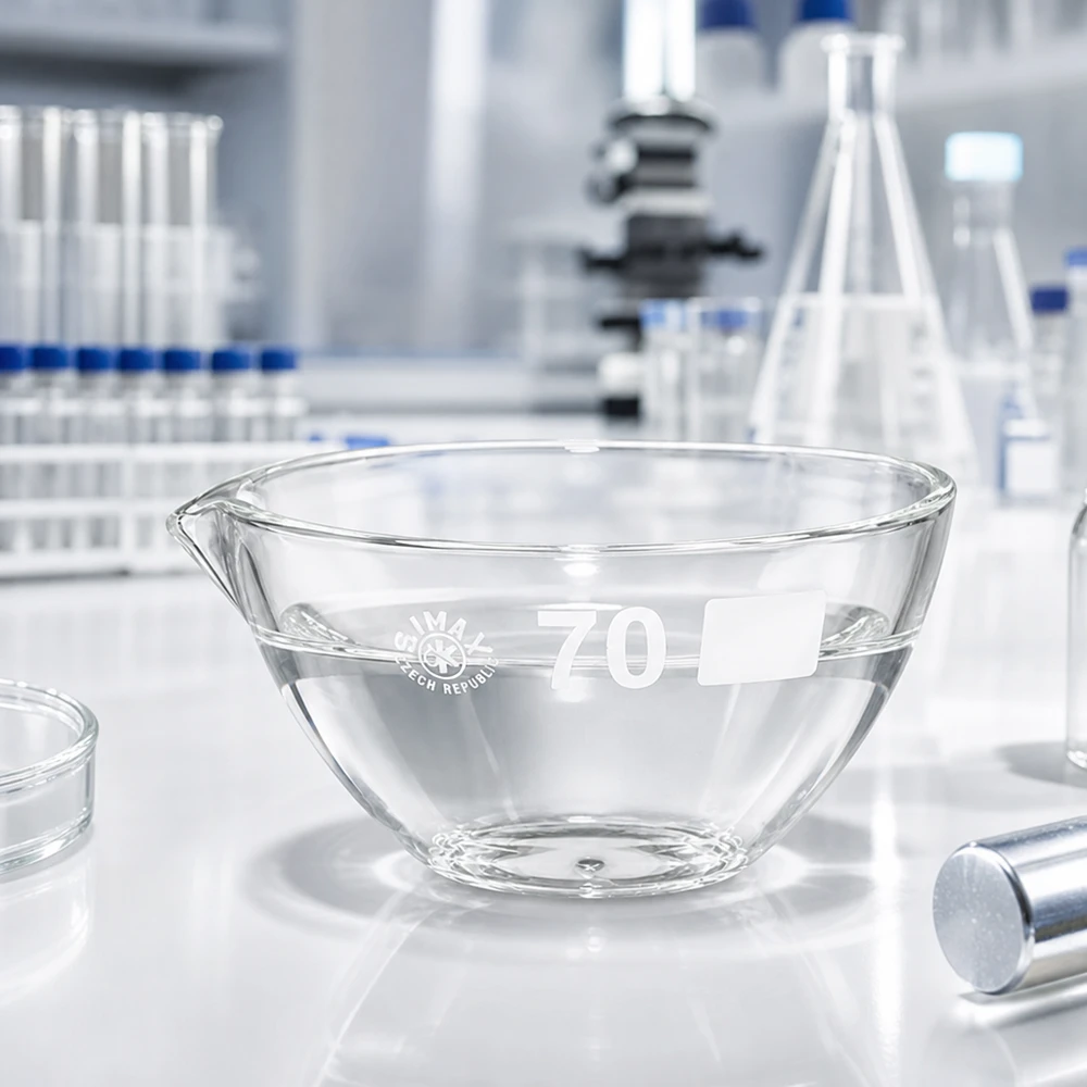 60ml Abdampfschale mit Ausguss aus optisch klarem Borosilikatglas für genaue Beobachtungen im Labor