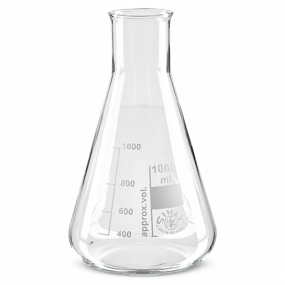 Konischer Glaskolben 100ml mit Weithals und Graduierung für Laboranwendungen