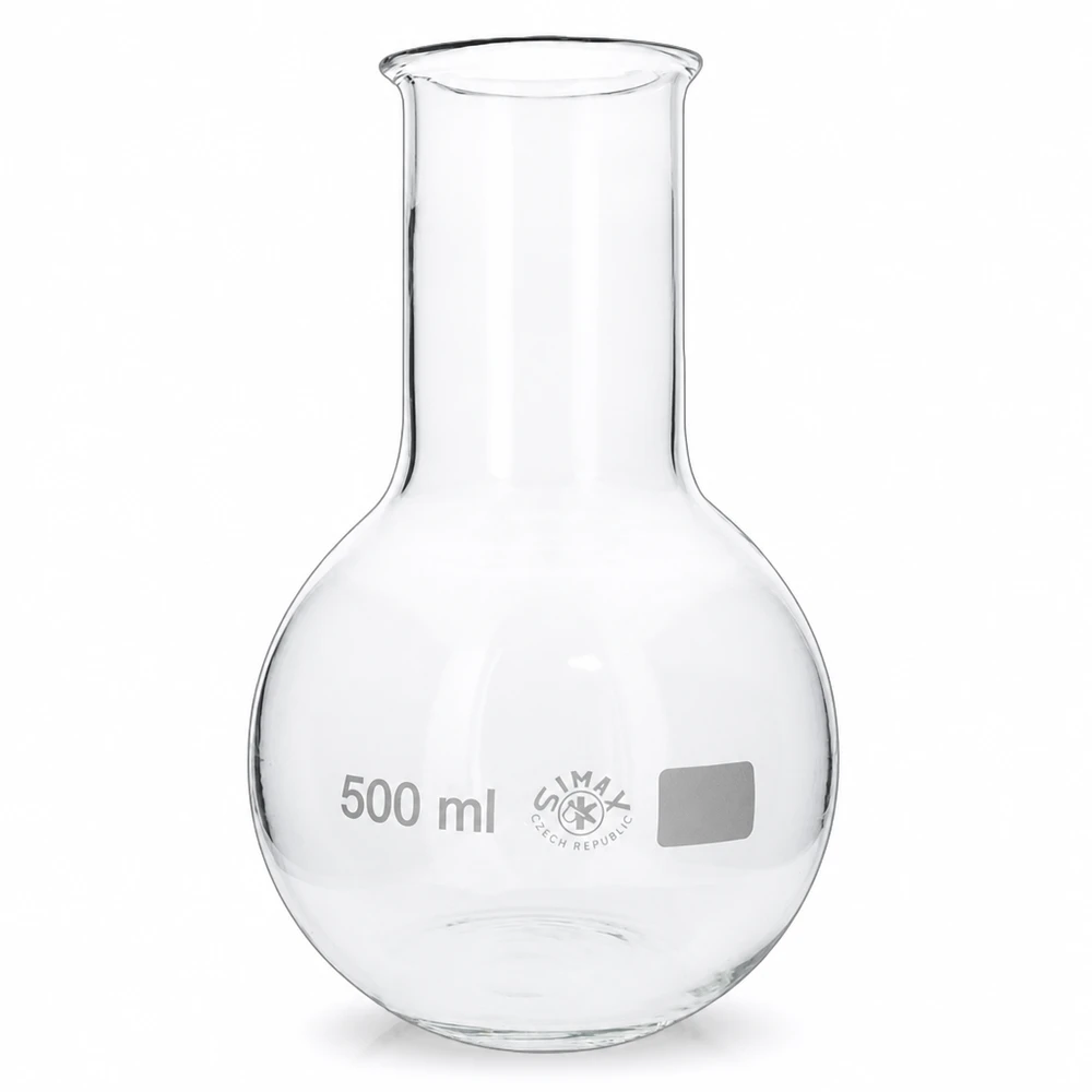 Professioneller Weithals-Stehkolben 500ml aus hitzebeständigem Borosilikatglas