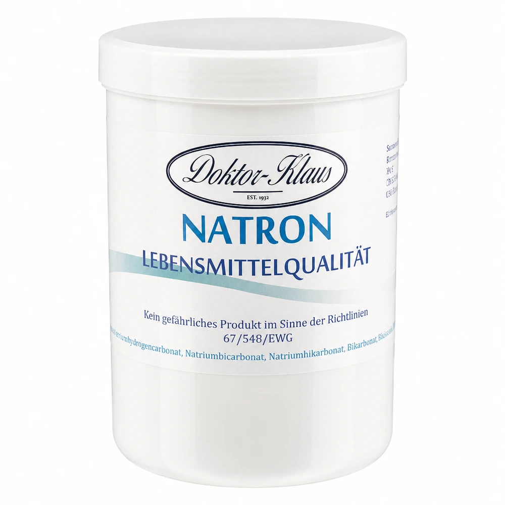 Natron 1kg Doktor-Klaus Natron 1kg Doktor Klaus Natriumhydrogencarbonat weiße Aufbewahrungsdose