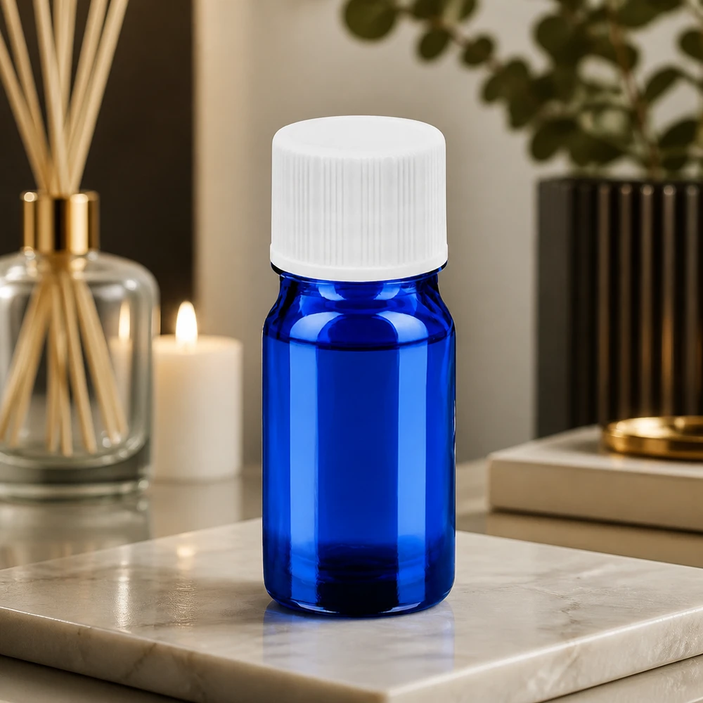 5ml Flasche 11mm Schraubverschluss weiß Standard BlueLine UT18/5 Premium 5ml Glasflasche mit matter Oberfläche und auslaufsicherem 11mm Verschluss für Experten