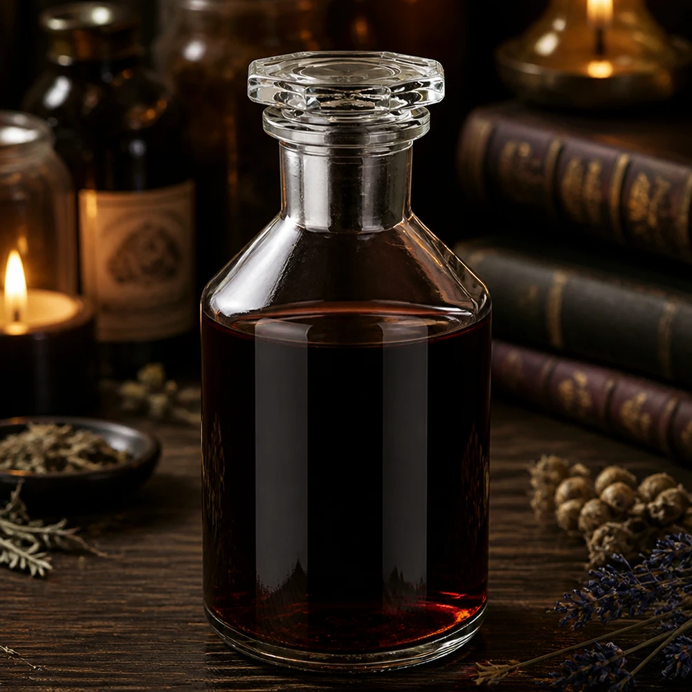 Steilbrustflasche 50ml klar Enghals Glasstopfen Steilbrustflasche 50ml Klarglas Enghals mit Glasstopfen für Naturheilkunde und Aromatherapie
