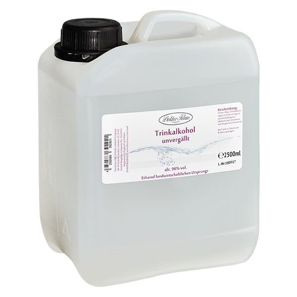 2500ml Weingeist (Trinkalkohol) 96% Doktor-Klaus 2500ml Weingeist (Trinkalkohol) 96% Doktor-Klaus