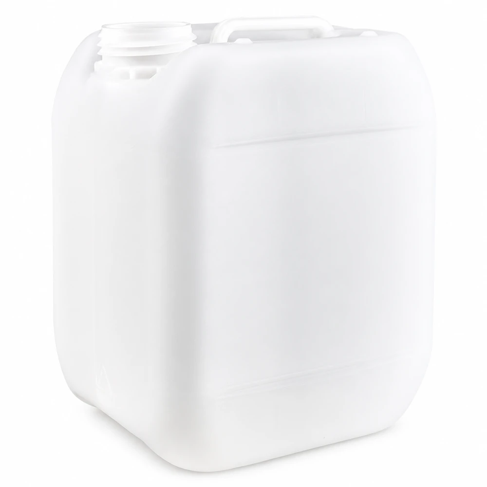 Kanister 5 Liter ohne Verschluss 5 Liter Industrie Kanister weiß ohne Deckel mit Griffmulde und Schraubhals