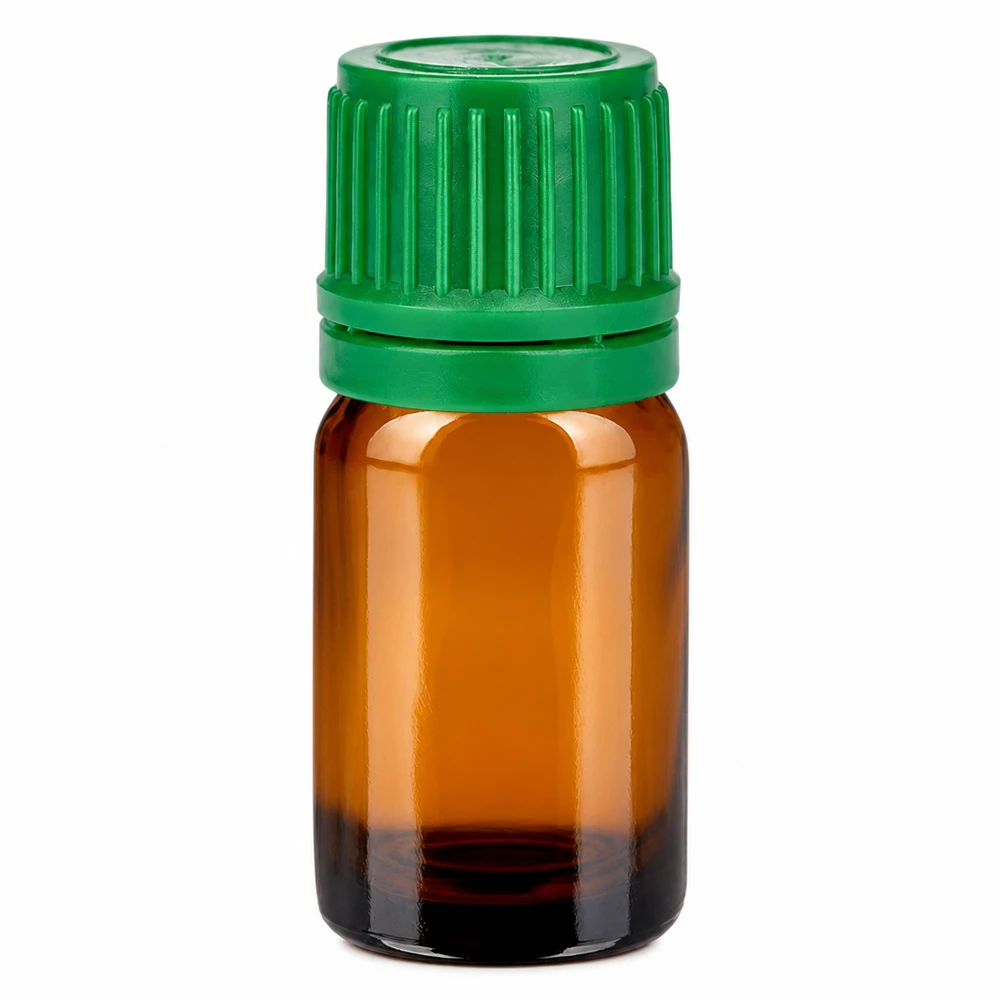 Hochwertige 5ml Glasflasche mit 11mm Öffnung und grünem Originalitätsverschluss