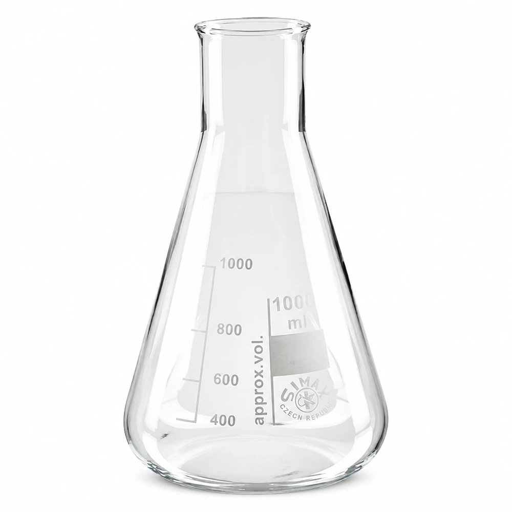 Erlenmeyerkolben 200ml Weithals Hochwertiger Weithals-Erlenmeyerkolben 200ml aus hitzebeständigem Glas für den Laborbereich