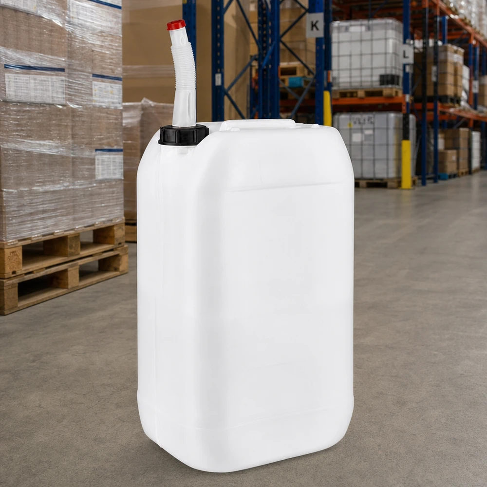 Kanister 15 Liter mit Auslaufrohr Flex Robuster Vorratskanister 15 Liter mit ergonomischem Griffbereich und Auslaufrohr