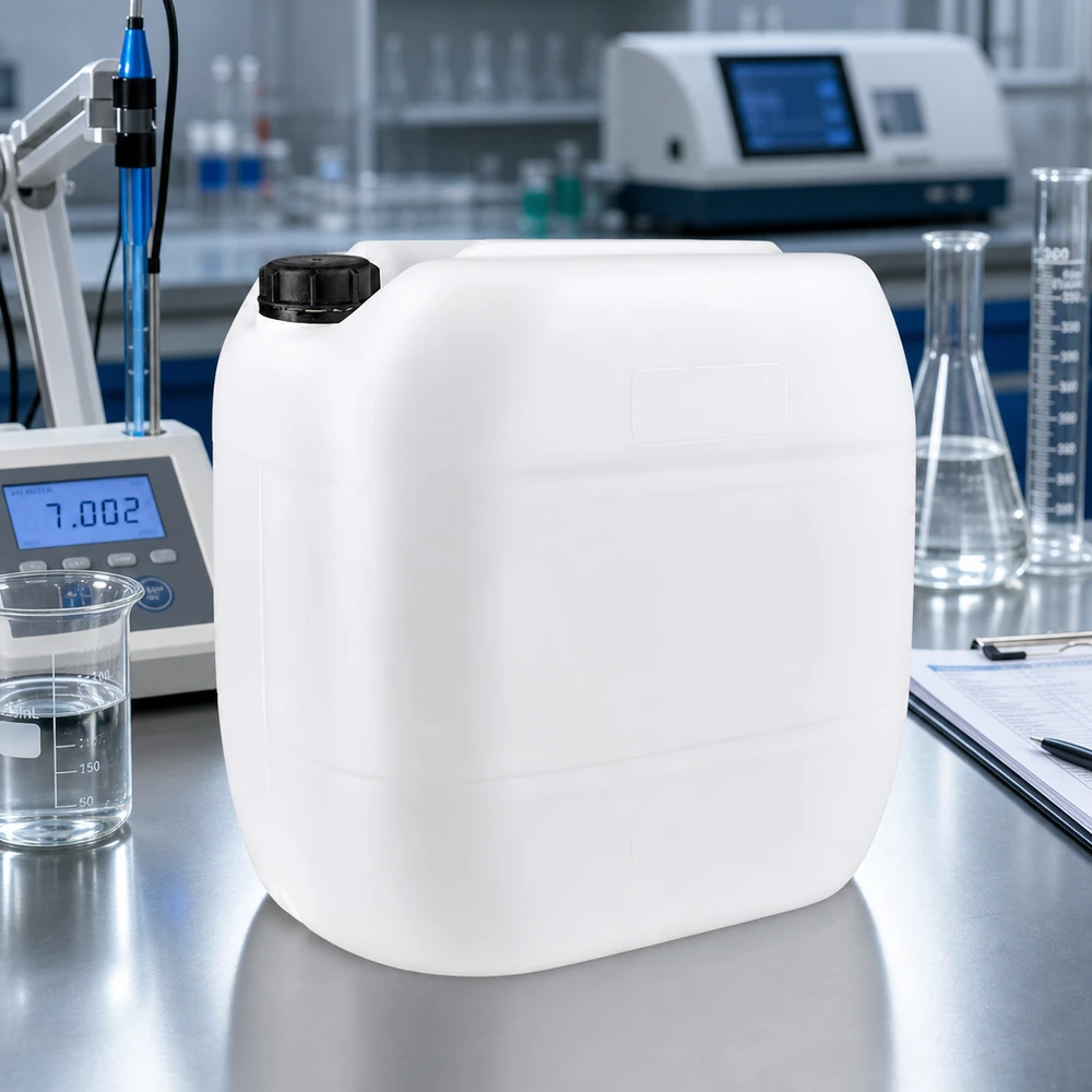 Transluzenter Weithalsbehälter 30 Liter mit OV-Sicherheitsverschluss für Chemikalien