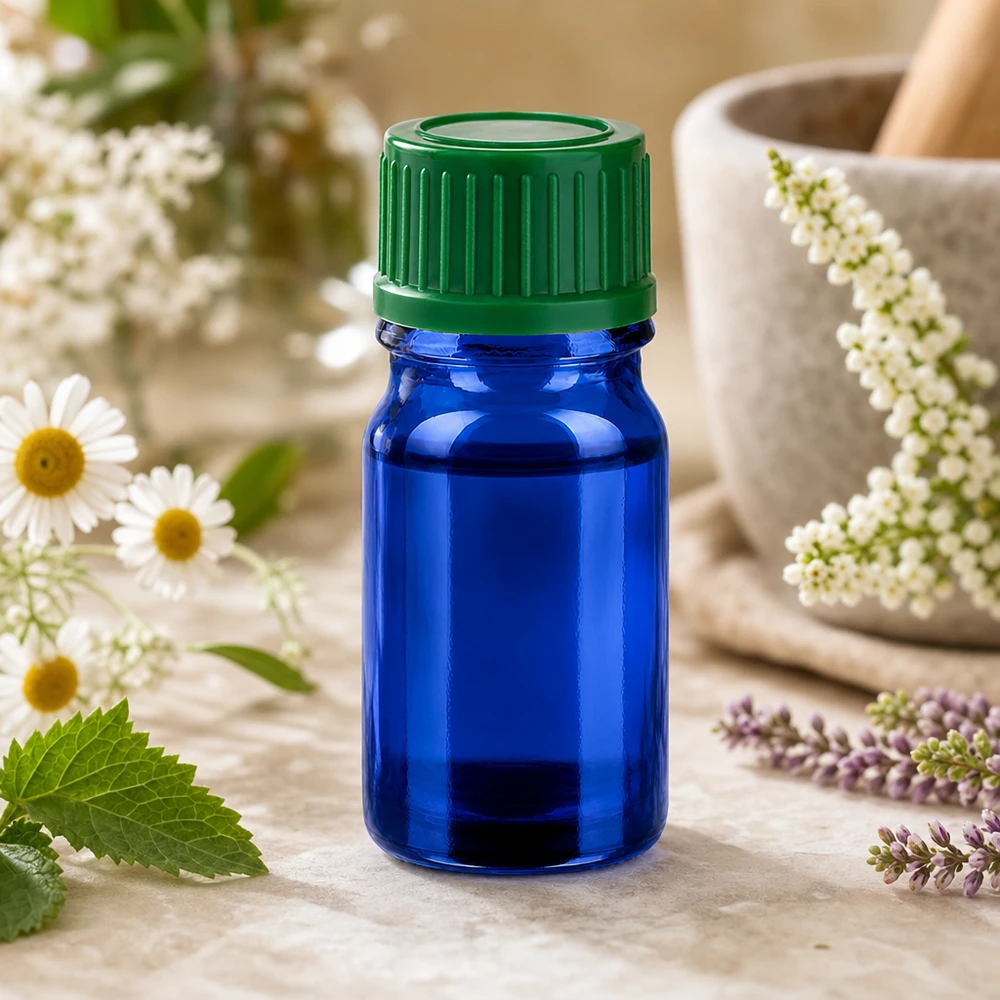 5ml Tropfflasche blau 11mm SV grün STD BlueLine UT18/5 für präzise Dosierung
