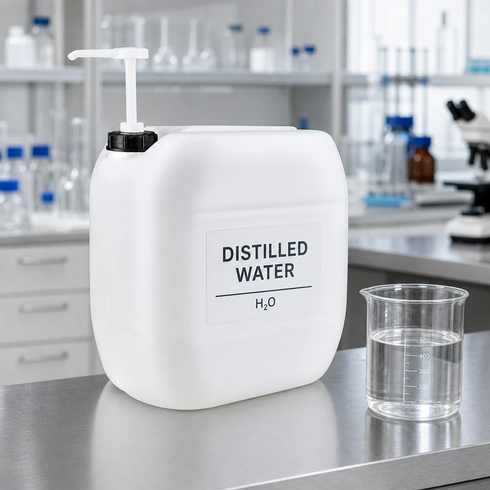 Kanister 30 Liter mit Dosierpumpe Weißer Flüssigkeitsbehälter 30L mit schwarzem Schraubdeckel und langer Dosierpumpe
