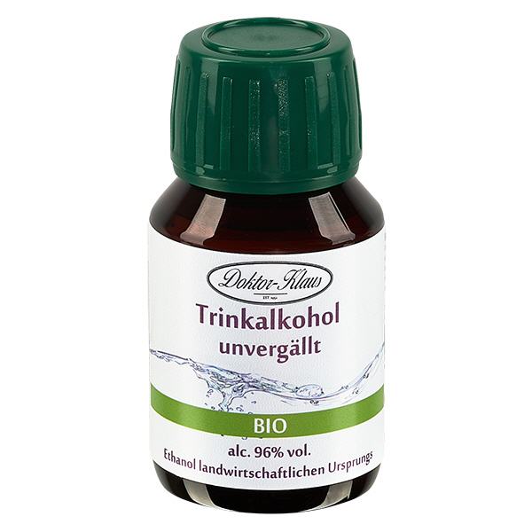 50ml Bio Weingeist (Trinkalkohol) 96% Doktor-Klaus 50ml Bio Weingeist (Trinkalkohol) 96% Doktor-Klaus