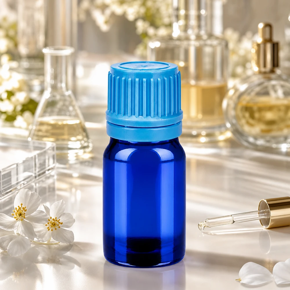 5ml Flasche 11mm Schraubverschluss blau Originalitätsverschluss BlueLine UT18/5 Laborgeprüfte 5ml Flasche mit chemikalienresistentem Verschluss für wissenschaftliche Anwendungen