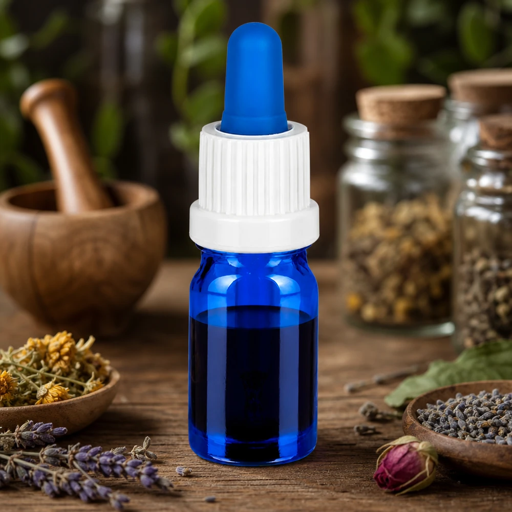 Praktische kleine Glasflasche 5ml mit Tropfpipette für mobile Anwendung unterwegs
