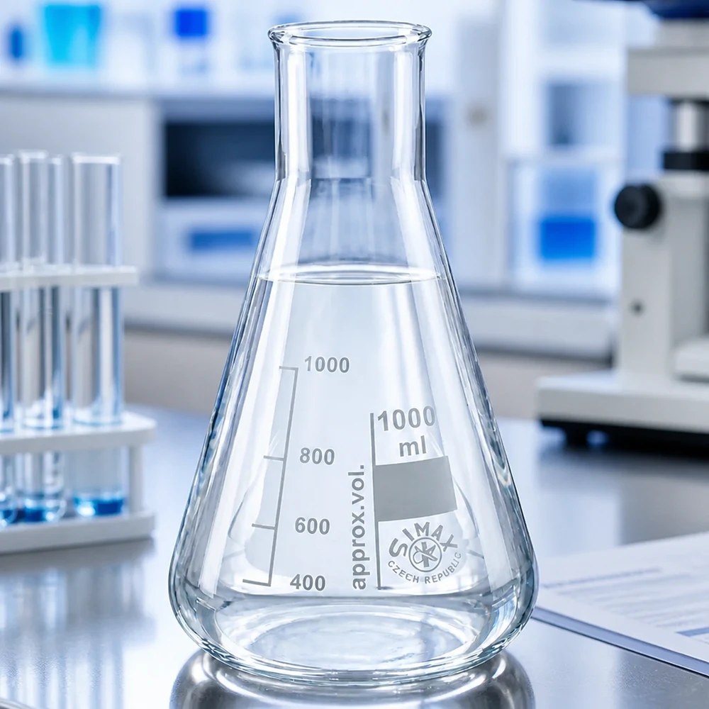 Erlenmeyerkolben 100ml Weithals Klarer Glaserlenmeyerkolben 100ml mit großer Öffnung und Volumenskala für Forschung