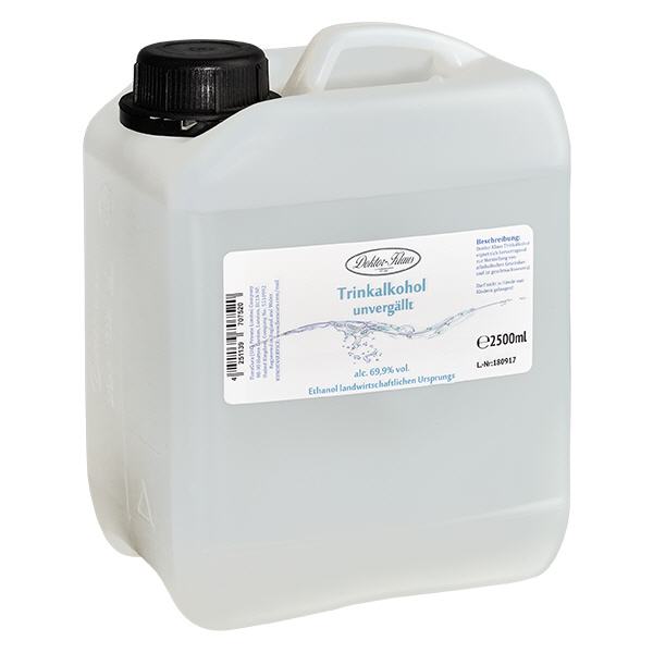 2500ml Weingeist (Trinkalkohol) 69.9% Doktor-Klaus 2500ml Weingeist (Trinkalkohol) 69.9% Doktor-Klaus
