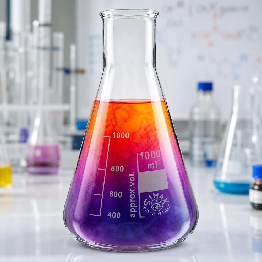 Erlenmeyerkolben 200ml Weithals Erlenmeyerkolben 200ml Weithals aus säureresistentem Glas für aggressive Chemikalien