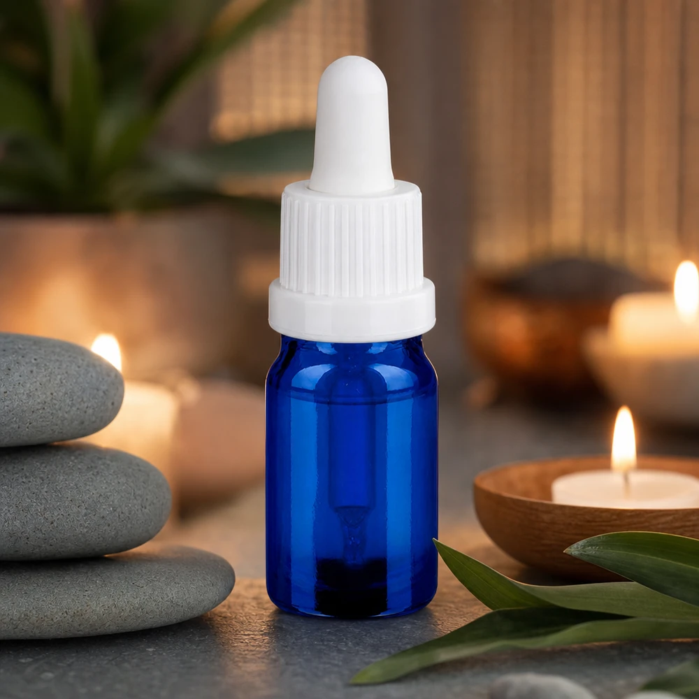 5ml Pipettenflasche weiß Originalitätsverschluss BlueLine UT18/5 Vielseitige 5ml Pipettenflasche für Beauty-Behandlungen und Spa-Anwendungen mit Tropfverschluss