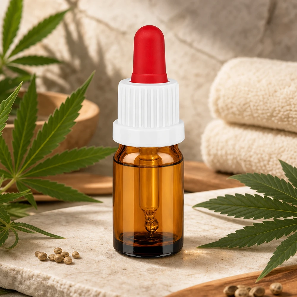 5ml Pipettenflasche weiß/rot Originalitätsverschluss BrownLine UT18/5 Premium 5ml Tropfflasche BrownLine UT18/5 mit hygienischem weißen Verschluss für medizinische Öle
