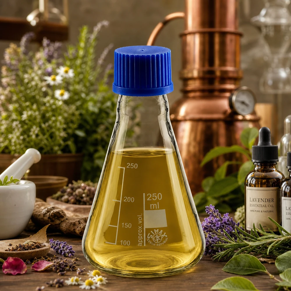 Erlenmeyerkolben 250ml mit Schraubkappe Hochwertig verarbeiteter Glaserlenmeyerkolben 250ml mit ergonomischem Design und festem Verschluss