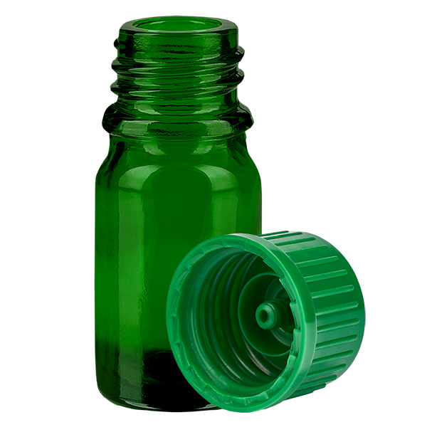 5ml Flasche 11mm Schraubverschluss grün Standard GreenLine UT18/5 5ml Flasche 11mm Schraubverschluss grün Standard GreenLine UT18/5