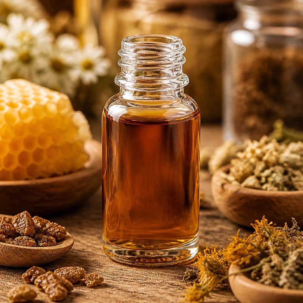 ClearLine Apothekenflasche 10ml mit goldenem Kräuterextrakt und natürlichen Rohstoffen