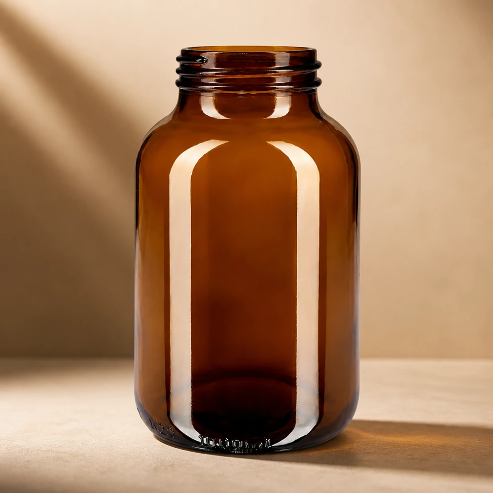 1000ml Weithalsflasche Braunglas Klassische Weithalsflasche 1000ml aus Braunglas mit zeitlosem Design und Funktionalität