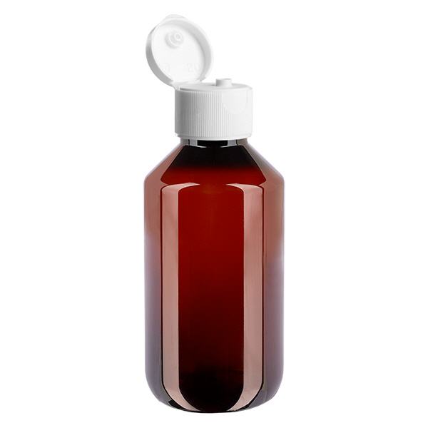 PET Flasche 200ml mit weißem KlappVerschluss PET Flasche 200ml mit weißem KlappVerschluss