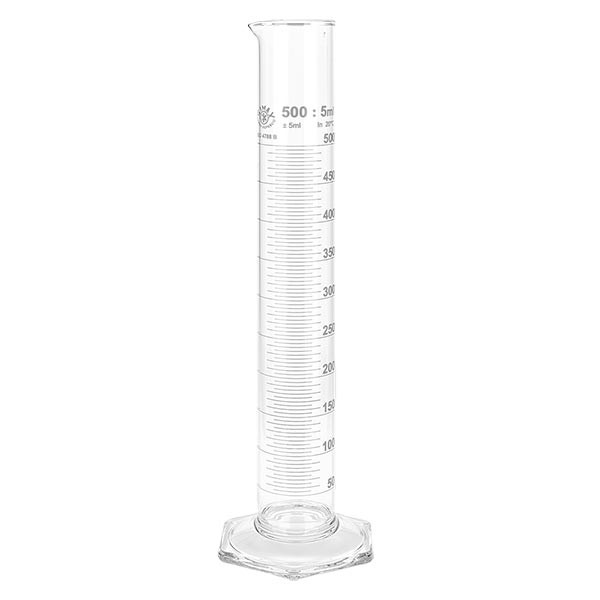 500ml Messzylinder HF aus Glas, weiße Skala 500ml Messzylinder HF aus Glas, weiße Skala