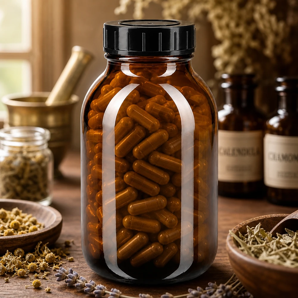 500ml Weithalsflasche Braunglas mit Schraubdeckel Lagerflasche 500ml Braunglas mit Weithalsbefüllung und kindersicherem Verschluss