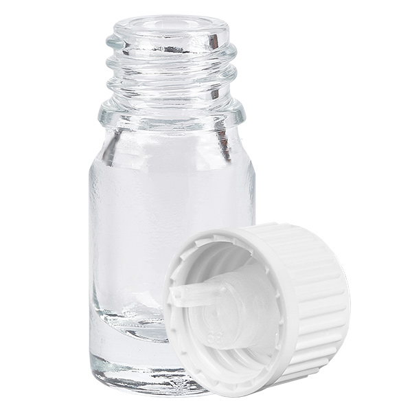 5ml Tropfflasche 0.9mm weiß Standardverschluss ClearLine UT18/5 5ml Tropfflasche 0.9mm weiß Standardverschluss ClearLine UT18/5