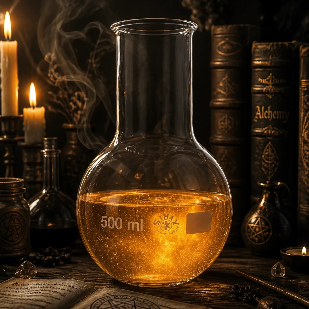 Stehkolben 500ml Weithals Chemiekolben 500ml mit charakteristischem Birnenform-Design und praktischem Weithals für Forschung
