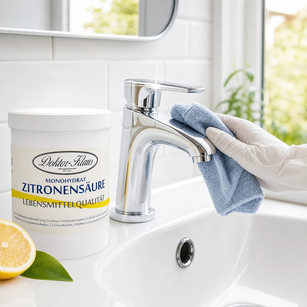 Zitronensäure 1000g Doktor-Klaus Doktor-Klaus Zitronensäure 1kg für streifenfreie Reinigung von Wasserhähnen und Sanitäranlagen im Haushalt