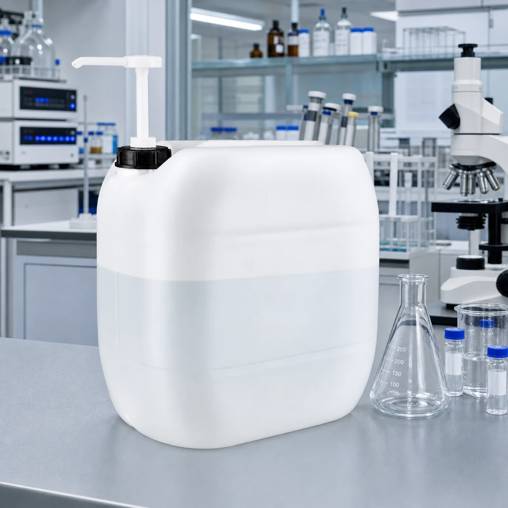 Industriekanister 30 Liter mit ergonomischer Dosierpumpe für präzise Flüssigkeitsdosierung