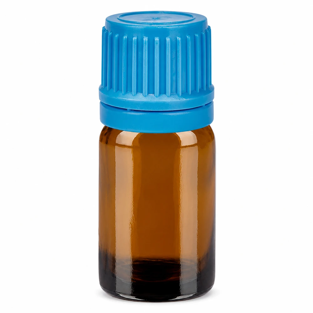 Professionelle 5ml Aromaflasche mit lichtschützendem Design und sicherem blauen Verschluss