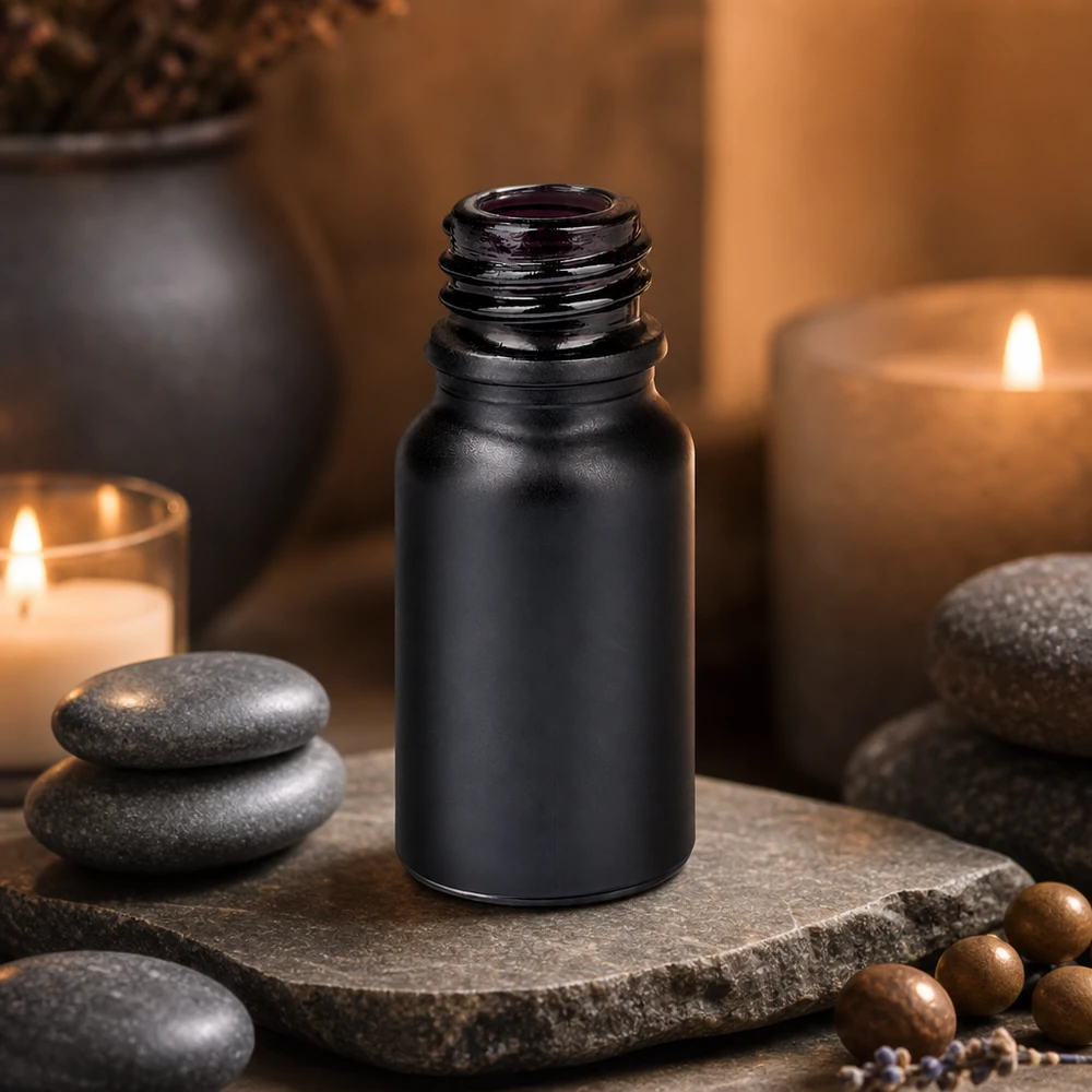 Handliche 10ml Apothekerflasche BlackLine UT18/10 UNiTWIST perfekt portioniert für den täglichen Gebrauch