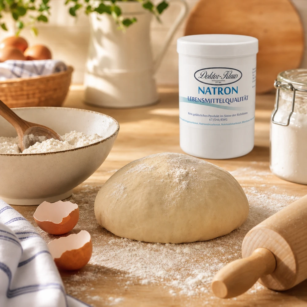 Natron 1kg Doktor-Klaus Backsoda Natron Doktor Klaus 1kg Dose für traditionelle Kuchenrezepte und Gebäck