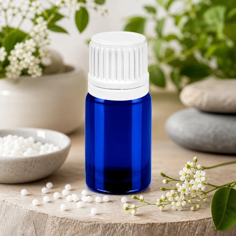 5ml Tropfflasche 0.7mm weiß Originalitätsverschluss BlueLine UT18/5 Robuste 5ml Glasflasche BlueLine mit auslaufsicherem OV Verschluss für den täglichen Gebrauch