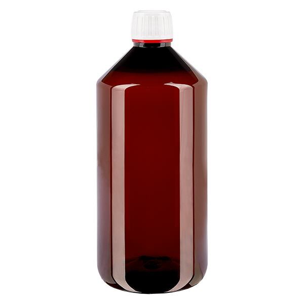 PET Flasche 1000ml mit weißem KlappVerschluss PET Flasche 1000ml mit weißem KlappVerschluss