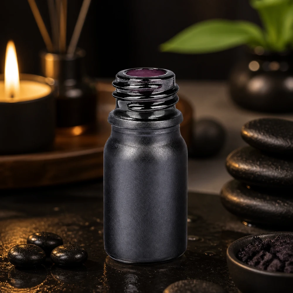 Nachfüllbare 5ml Apothekenflasche BlackLine UT18/5 UNiTWIST für nachhaltige Kosmetikverpackung