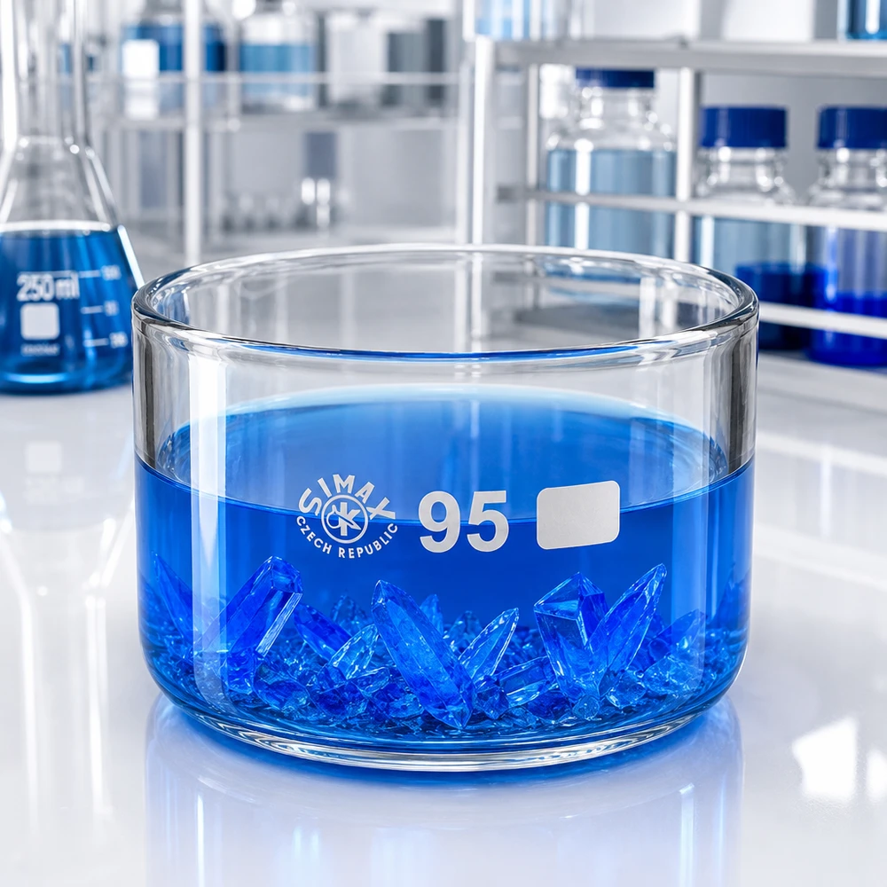 300ml Kristallisierschale ohne Ausguss Borosilikat ø95mm Chemielabor Kristallisierschale 300ml Simax Tschechien Glasschale flach hitzebeständig