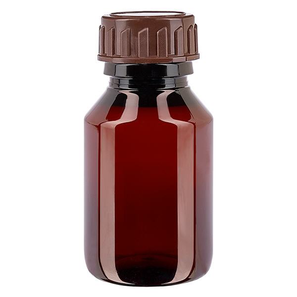 PET Flasche 50ml mit braunem Verschluss Standard PET Flasche 50ml mit braunem Verschluss Standard