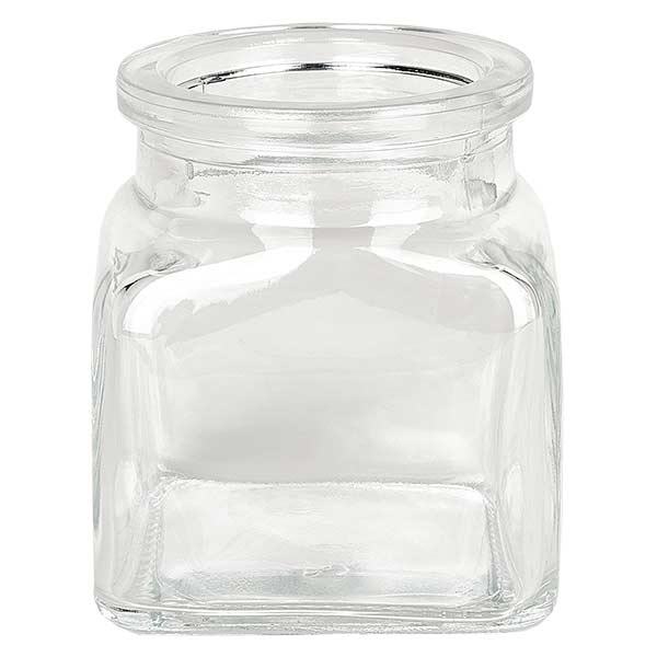Quadratus 120ml klar, Öffn 39mm, o. Kork 38/42 Quadratus 120ml klar, Öffn 39mm, o. Kork 38/42