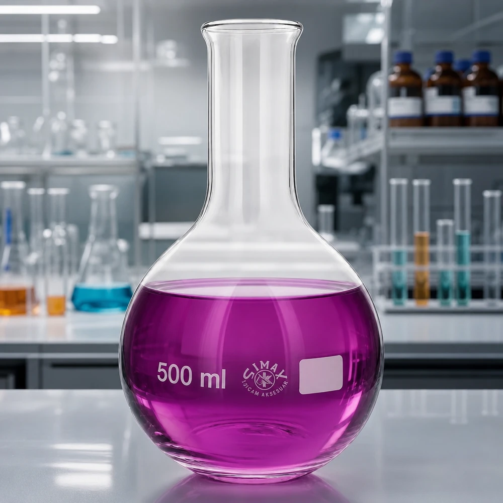 Stehkolben 500ml Enghals Chemiekolben 500ml Enghals dickwandig robust für intensive Laboranwendungen
