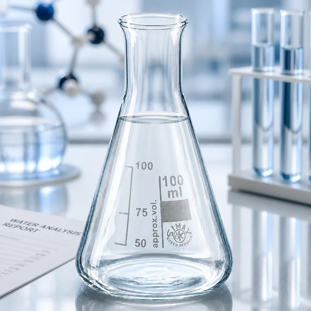 Erlenmeyerkolben 100ml Enghals Kompakter 100ml Laborkolben Enghals mit ergonomischer Kegelform für einfache Handhabung