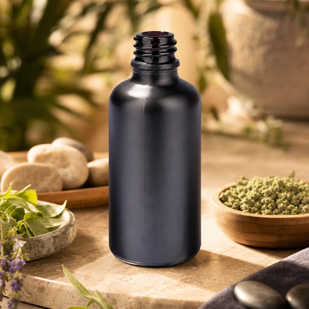 50ml Apothekerflasche BlackLine UT18/50 UNiTWIST Laborgeprüfte 50ml Apothekerflasche BlackLine UT18/50 UNiTWIST für sichere Wirkstofflagerung