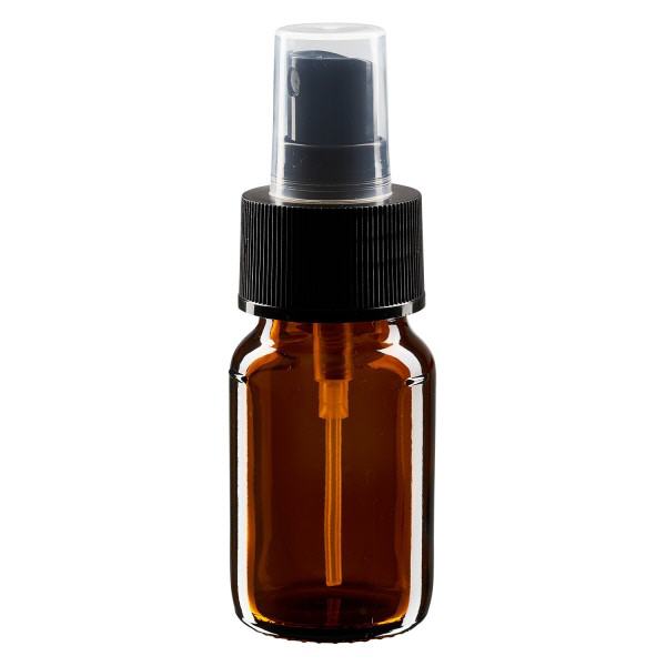 30ml Medizinflasche braun, Pumpzerstäuber schwarz ApoGlas 30ml Medizinflasche braun, Pumpzerstäuber schwarz ApoGlas