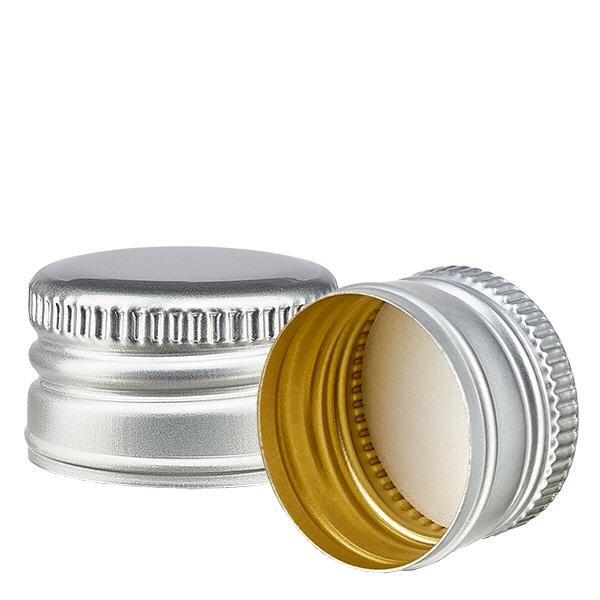 Schraubverschluss silber aus Aluminium Standard PP28 ApoGlas Schraubverschluss silber aus Aluminium Standard PP28 ApoGlas