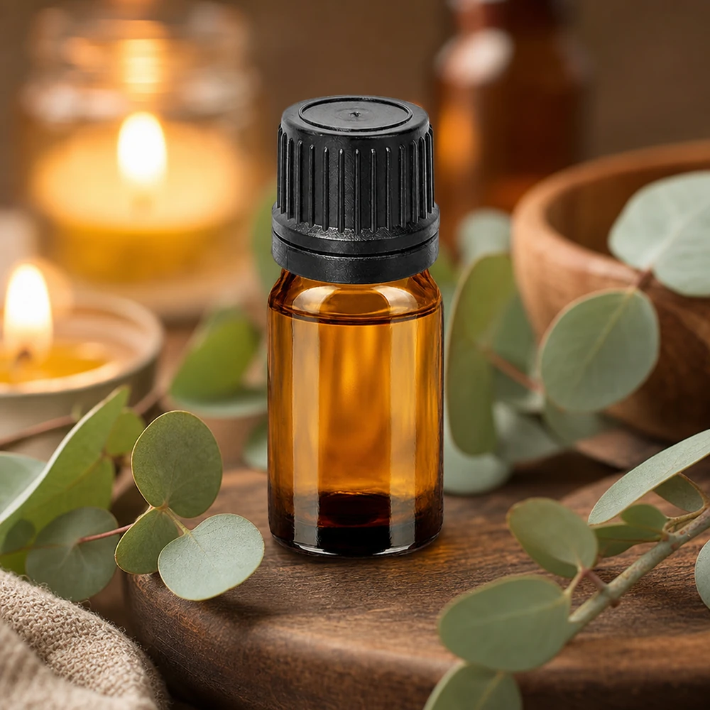 Tropfflasche 5ml mit robustem schwarzen Schraubverschluss ideal für DIY Kosmetik und Mischungen